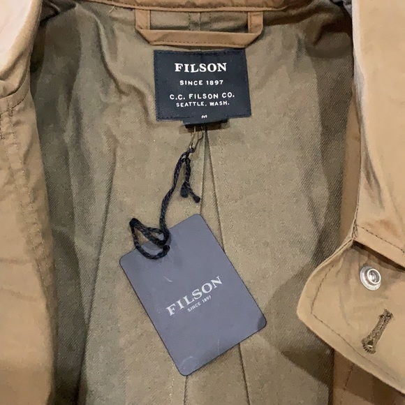 Filson Women’s Sawyer Trench, jacket, coat Marsh Olive - Picture 10 of 10